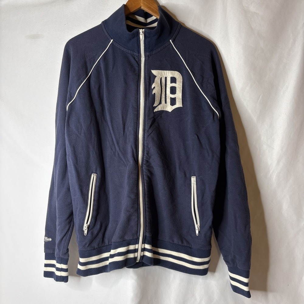 Mitchell & Ness Men's XL Detroit Tigers Cooperstown Zip Jacket Old D Nostalgia